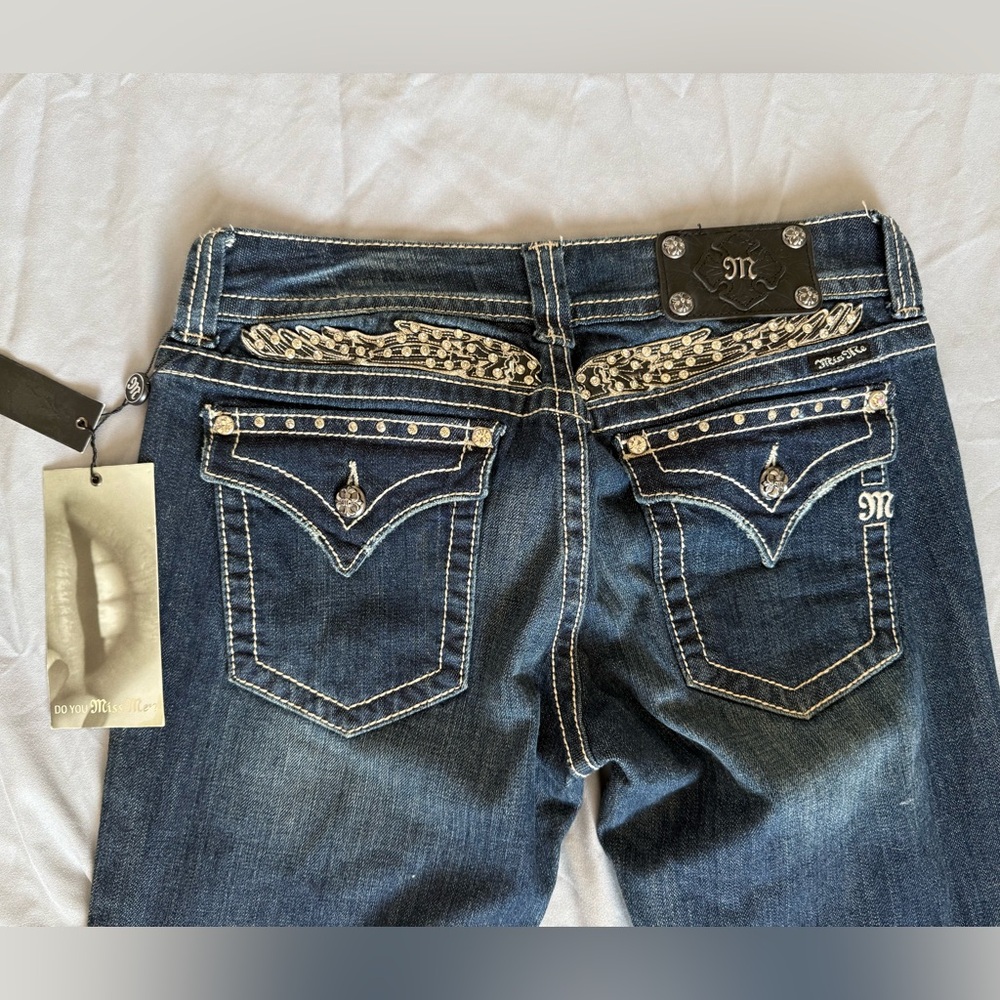 NWT Women's Miss Me Blue Embellished Jeans size 31